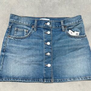 Zara Blue A-Line Mini Skirt Casual